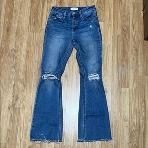 KanCan Women's Dark Blue Boot Cut Jeans